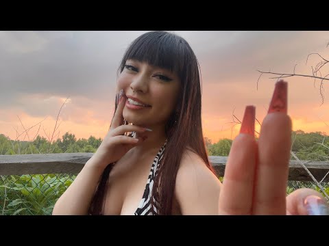 ASMR Outside | Hand Movements & Close Whispers