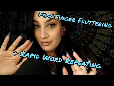 ASMR Fast Aggressive Finger Flutters & Rapid Word Repetition ("Cut-cut-cut", "Tika tika")