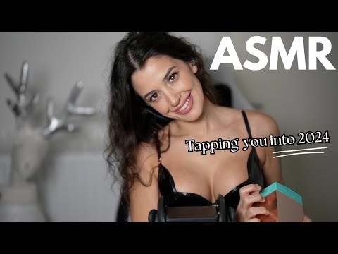 ASMR Tapping u into 2024 | Tingles and Intense Eye Contact