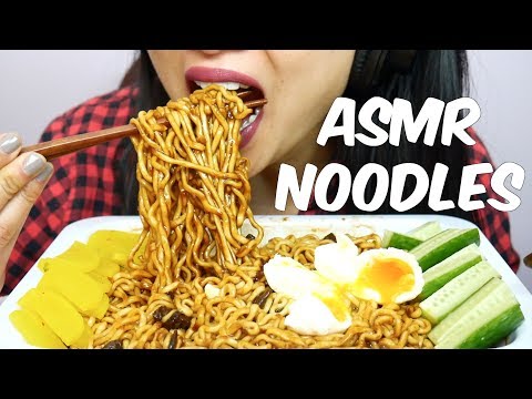 ASMR *Best Combo Blackbean + Samyang 4X MALA Fire Noodles (EATING SOUNDS) NO TALKING | SAS-ASMR