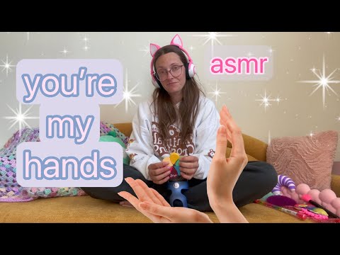 asmr but your ears are my hands?? close up hand sounds   4K