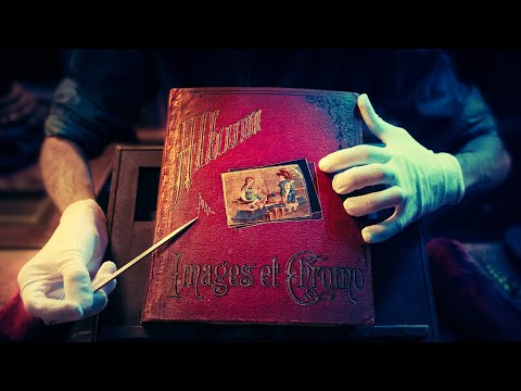 Great-Great-Grandmother's Scrapbook (1880's) 🔎ASMR Crinkly Page Turning / Pointer (No Talking)