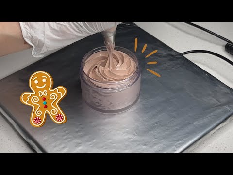 [ASMR] Piping Gingerbread Foot Butter | Cracking & Popping Sounds
