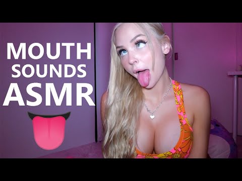 INTENSE EYE CONTACT and STICKY MOUTH SOUNDS (Random whispers) ASMR