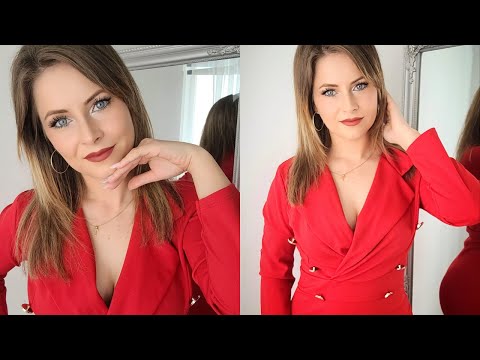 ASMR- Red dress fabric scratching for relax and deep sleep