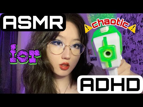 FAST & AGGRESSIVE ASMR for ADHD [hand sounds, spit painting, mouth sounds, chaotic triggers]