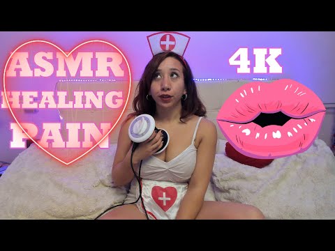 ASMR | NURSE HEALING YOUR PAIN+EARLICKING | 4K