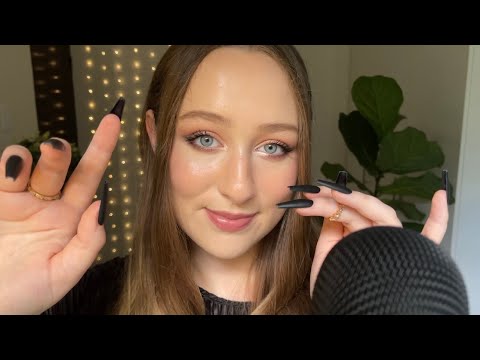 fast not aggressive mouth sounds & hand movements for asmr #4 (unpredictable, inaudible whispering+)