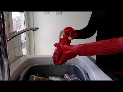 ASMR Mummy's Favourite Long Red Gloves Have Sprung a Leak!!