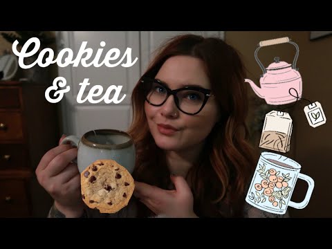 Cookies & Tea with me ✨ ASMR - (Mouth sounds & whispers)