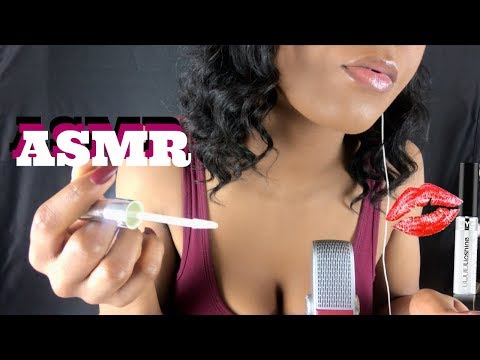 ASMR Lipgloss Application | Sticky Kissing and Mouth Sounds | Lipgloss Tube Pumping