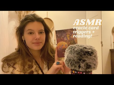 ASMR oracle reading triggers (lighting a candle, whispering, tapping, mic scratching)