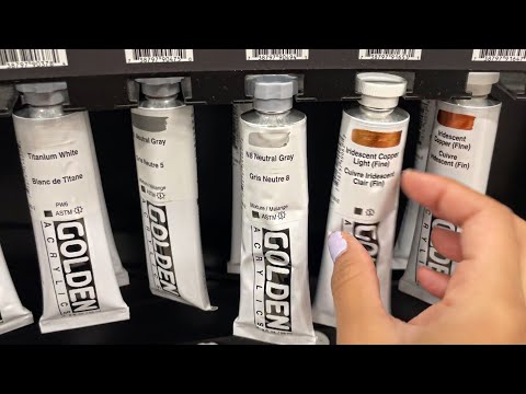 ASMR Fast Tapping around an art store