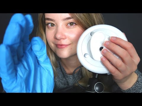ASMR EAR ATTENTION APPOINTMENT ROLEPLAY! Gloves Sounds, Brushing, Tapping, 3 Dio Cupping