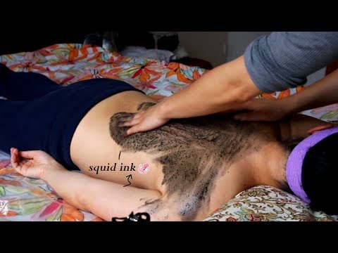 ASMR Scrubalicious Back Scrub, Back of the Arms, Lots of Cleansing + Toning Massage!! (PART 1)