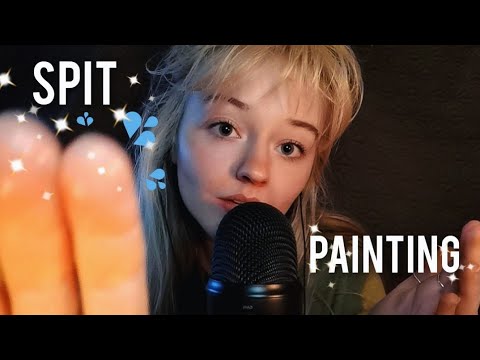 Spit Painting ASMR | * intense * Mouth Sounds 🖌️🎨 100% Sensitivity