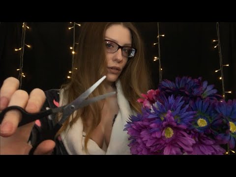 ASMR BINAURAL | Spoiled, Loving Girlfriend Cuts Your Hair, Does Your Brows, & Gives You A Massage