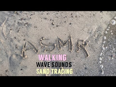 ASMR/ Wave sounds, walking & sand tracing to help relax you❤️