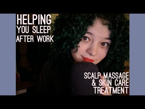 ASMR Soothing After Work Pampering 💜 [Lavender Scalp Massage, Slow Whispering, Facial Treatment]