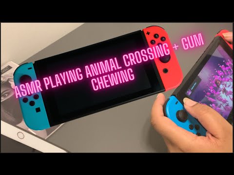 ASMR | Playing Animal Crossing + Gum Chewing