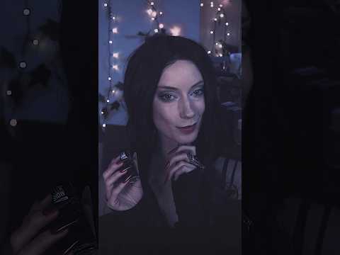 ASMR Can Morticia give you a deadly manicure? 💀  (CLICK TITLE FOR FULL VID) #asmr ⁠⁠#shorts