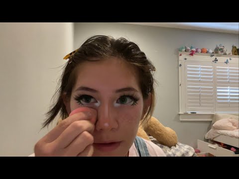 turning into strawberry shortcake (asmr makeup tutorial)
