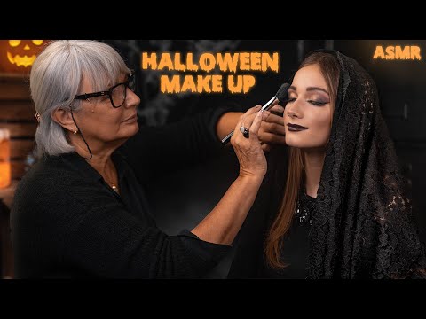 ASMR - MAKE-UP ARTIST does my HALLOWEEN MAKE-UP! (Makeup tutorial)
