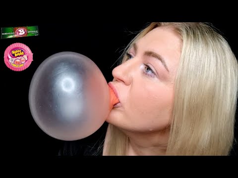 ASMR CHEWING GUM & BLOWING BUBBLES (NO TALKING)