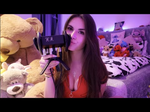ASMR | 3DIO Soft Kisses, Mouth Sounds & Soft Whispers 💓