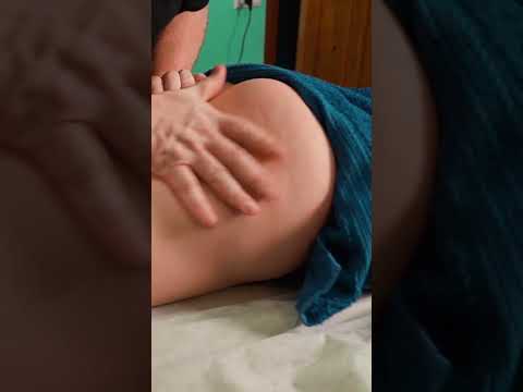 painful asmr lumbar massage for girl