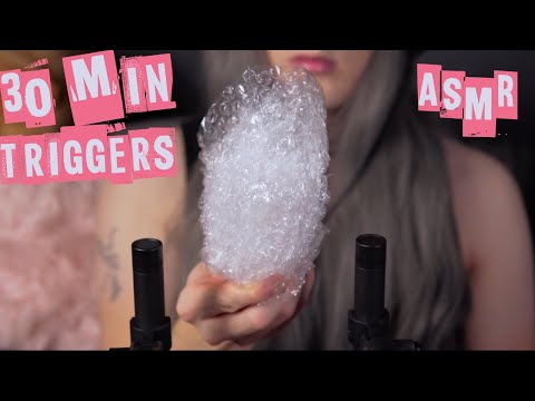 ASMR 30 Minute Triggers - Tapping Scratching and Bassy Triggers