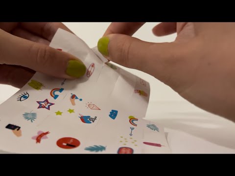 ASMR putting stickers on your face