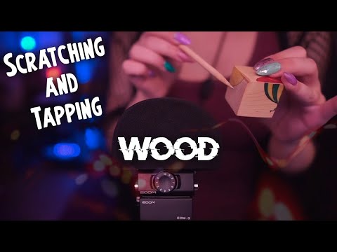 ASMR Wood Triggers 💎 Scratching, Tapping, No Talking