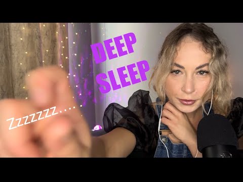 ASMR For Deep Sleep (mouth sounds, tapping on me, fabric scratching, face tracing) 👄 👖 👩🏼