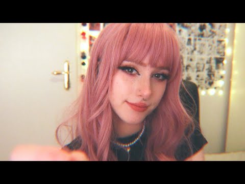 tongue clicking, mouth sounds & hand movements || reverb and rain - ASMR ‧₊˚✧