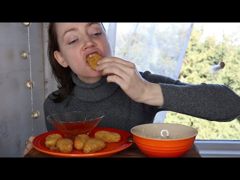 ASMR Whisper Eating Sounds Delicious Crispy Nuggets | Thougts On Corona Virus