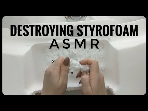 Destroying Styrofoam ASMR