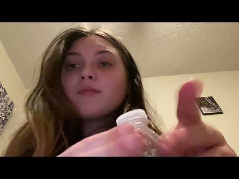 asmr water bottle tapping, scratching and lid sounds
