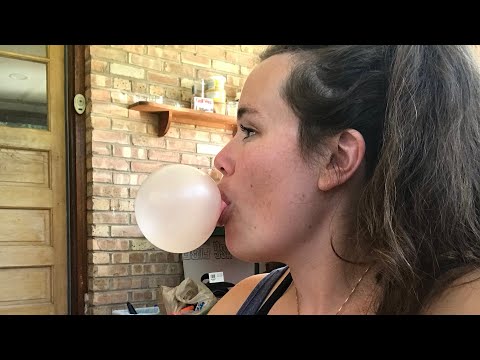 ASMR Bubble Gum Blowing Side View w/ *Almost No Talking!