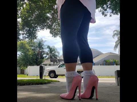 EXTREME Pink Stiletto Walk | CAN I WALK in these heels??