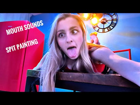 ASMR Mouth Sounds Spit painting 😱