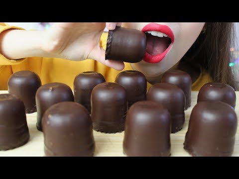 ASMR CHOCOLATE KISSES (CRUNCHY Chocolate Covered Marshmallows Eating Sounds) No Talking