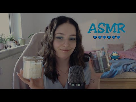 ASMR Candle Tapping + Inaudible Whispers 🤍 (Very LO-FI)