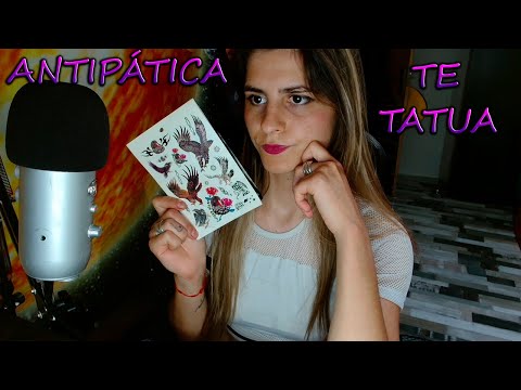 ASMR Roleplay - ANTIPÁTICA te hace tus Tatuajes 💥 // Español