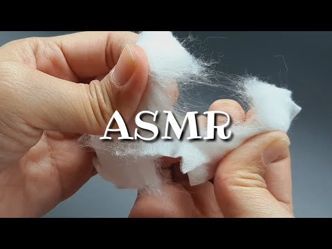 ASMR - Tapping & Tear White Things - Hard Paper, Paper, Face Tissue, Cotton Pad (No Talking)