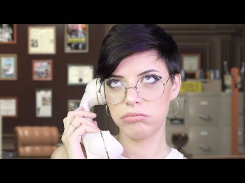 ASMR | Ghostbusters 👻 Secretary (You've Been SLIMED) Gum Chewing, Typing, Accent