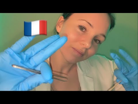 🇫🇷ASMR French Nurse Medical Exam & Ear Cleaning Roleplay