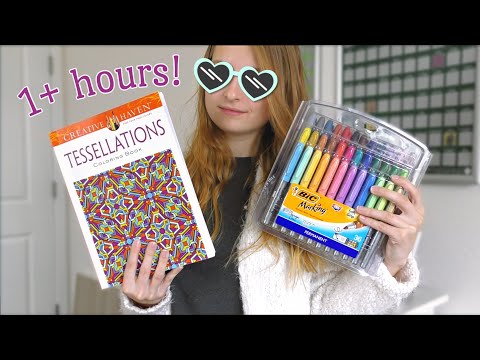 ASMR | Relaxing Coloring Book for Studying and Sleep (no talking)