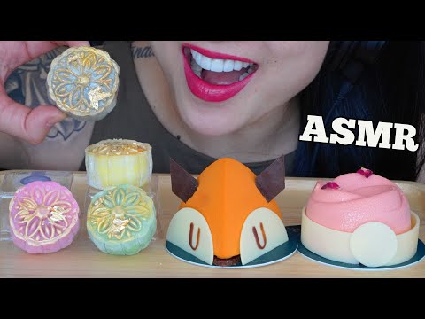 ASMR MOCHI MOONCAKE VS. MOUSSE CAKE (SOFT RELAXING EATING SOUNDS) NO TALKING | SAS-ASMR