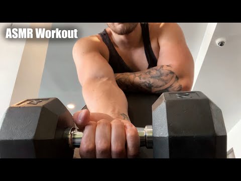 ASMR Workout Tutorial - Back and Bicep - Male Whisper Commentary